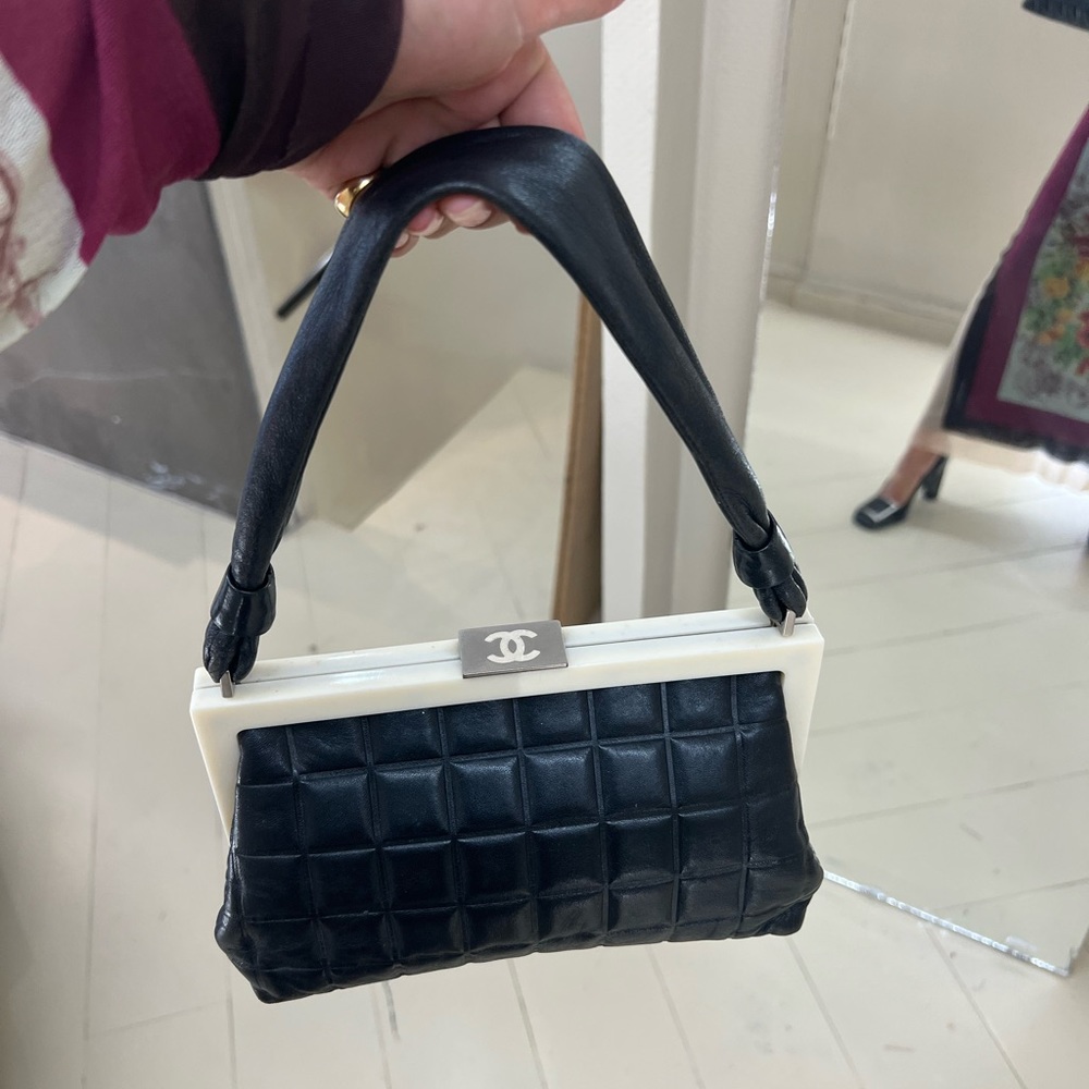 RARE Chanel Vintage Choco Bar Leather Bag